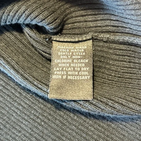 Ralph Lauren Polo Jeans Mens XL Black Ribbed Cotton Crewneck Sweater Flag Logo - Picture 2 of 8